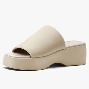 Women’s Wedge Platform Sandals Open Toe Slip On Slide Flatform Shoes